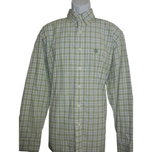 Wrangler George Strait Cowboy Cut Collection Long Sleeve Button Down Large Rodeo